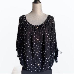 Black and White Blouse